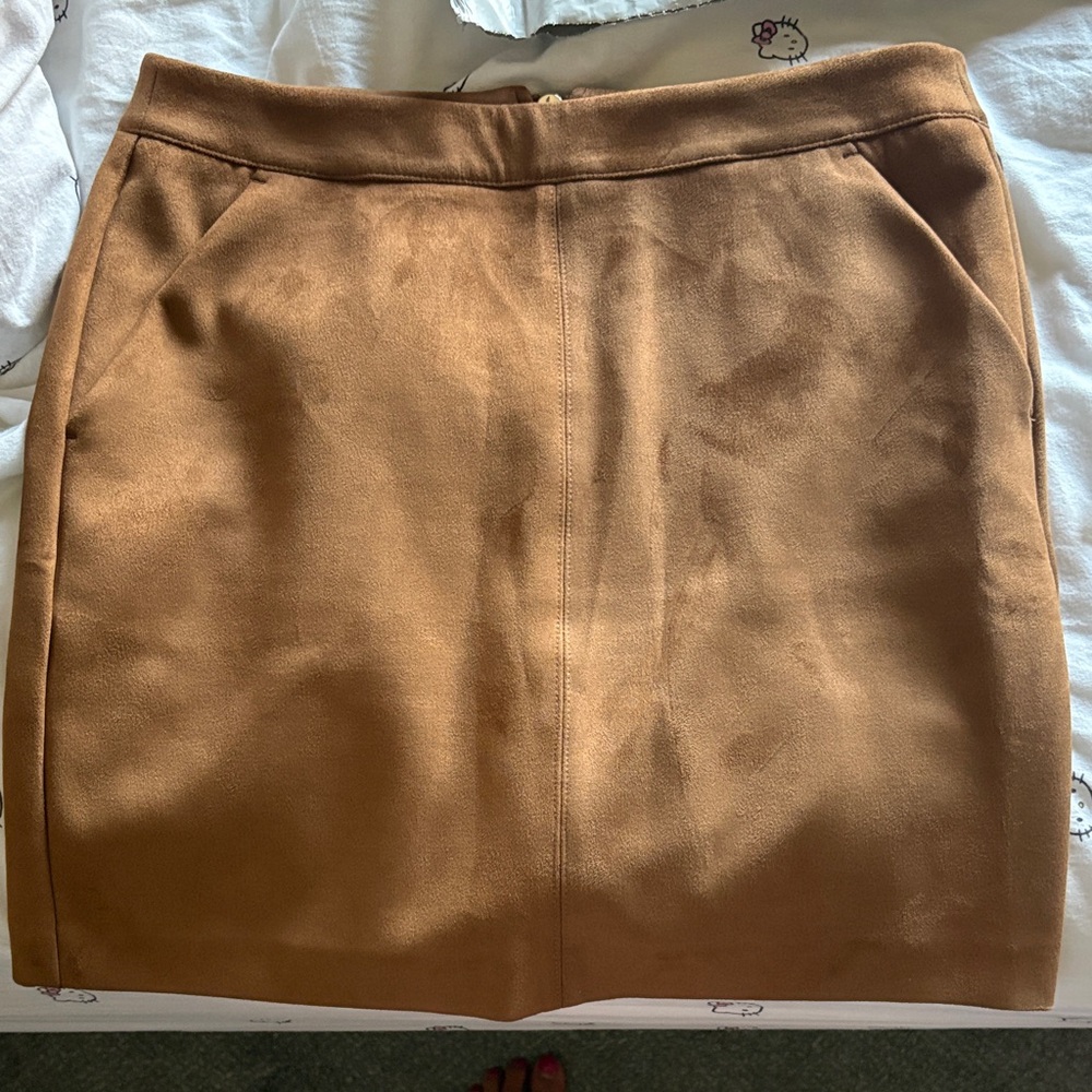 Vero Moda Tan Suede Mini Skirt Size S